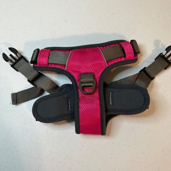 Embark Adventure Dog Harness Pink Medium Polyester Adjustable Reflective Straps - Picture 6 of 8